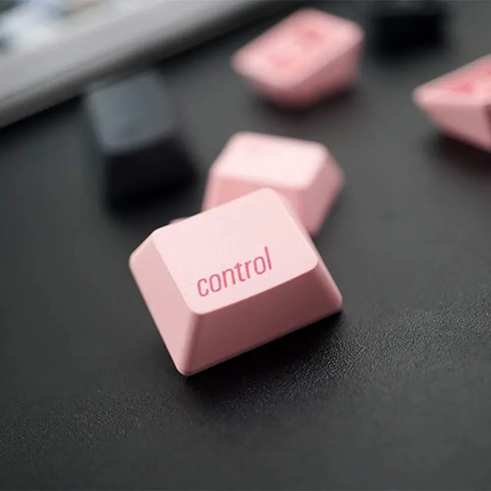 Qisan Pink PBT Keycaps 108 Key Cherry Profile Keycap Mechanical Gaming Keyboard